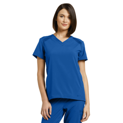 TOP FIT 746 CUELLO V AZUL ROYAL WHITE CROSS