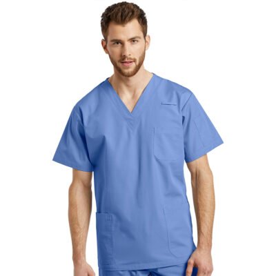 TOP 2262 HOMBRE POPLIN AZUL CLARO WHITE CROSS