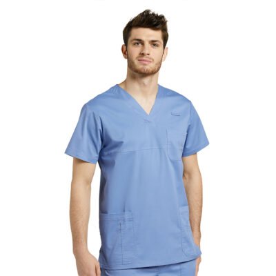 TOP ALLURE 2265 HOMBRE CUELLO V AZUL CIELO WHITE CROSS