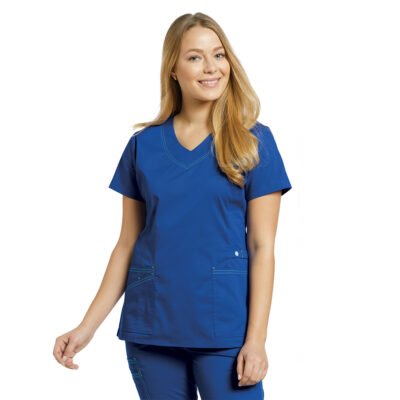 TOP ALLURE 741 CONTRASTE AZUL ROYAL WHITE CROSS