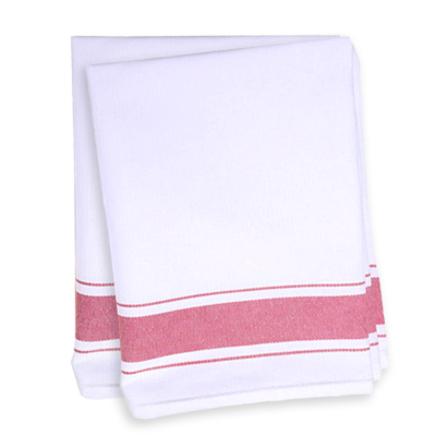 PAÑO COCINA CON BANDA ROJA