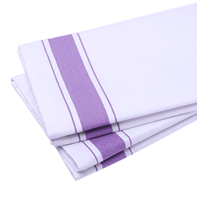 PAÑO COCINA CON BANDA VIOLETA