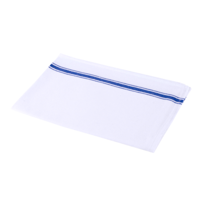 PAÑO COCINA BLANCO LINEAS AZULES