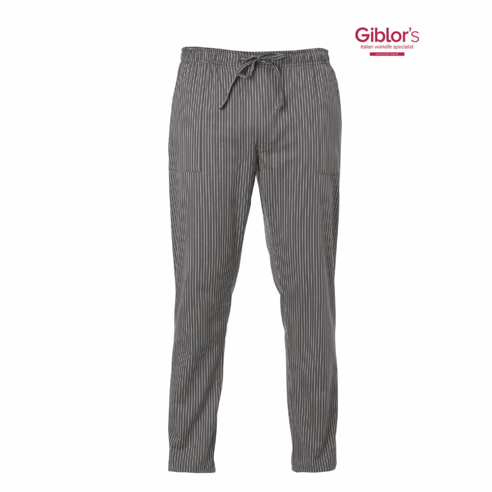 PANTALON ENRICO COCINA LISTADO GRIS GIBLOR'S - Imagen 4