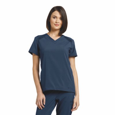 TOP FIT 746 CUELLO V AZUL MARINO WHITE CROSS