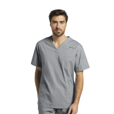 TOP 2262 HOMBRE POPLIN GRIS WHITE CROSS