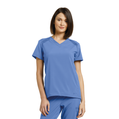 TOP FIT 746 CUELLO V AZUL CLARO WHITE CROSS