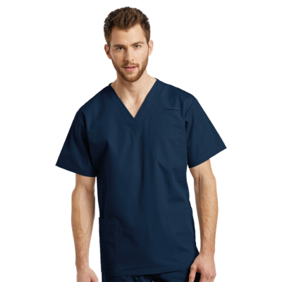 TOP 2262 HOMBRE POPLIN AZUL MARINO WHITE CROSS