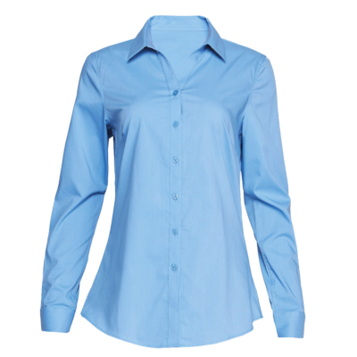 BLUSA TREVIRA CELESTE CUELLO V M/L