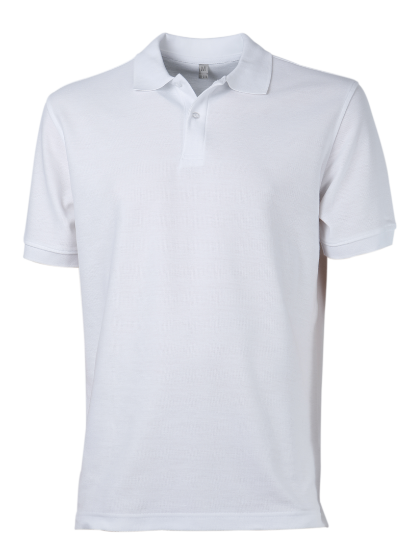 POLERA PIQUÉ HOMBRE BLANCA M/C