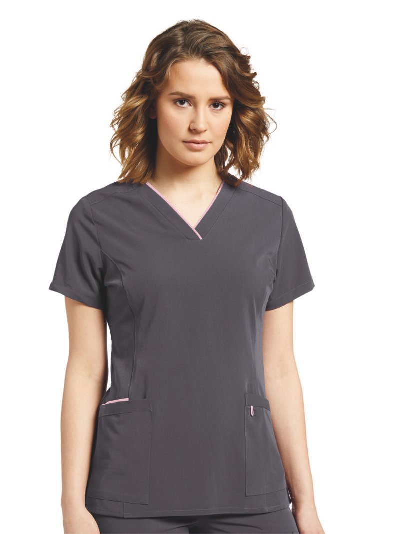 TOP MARVELLA 755 CUELLO V GRIS WHITE CROSS