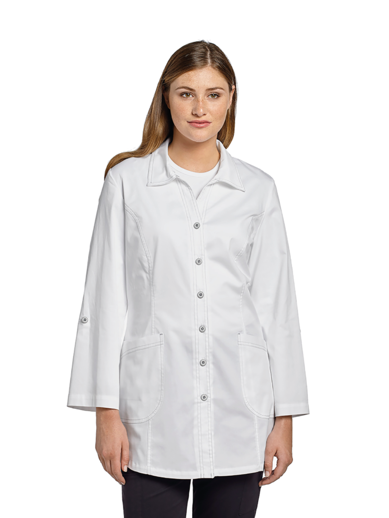 DELANTAL MÉDICO ALLURE 2497 BLANCO WHITE CROSS