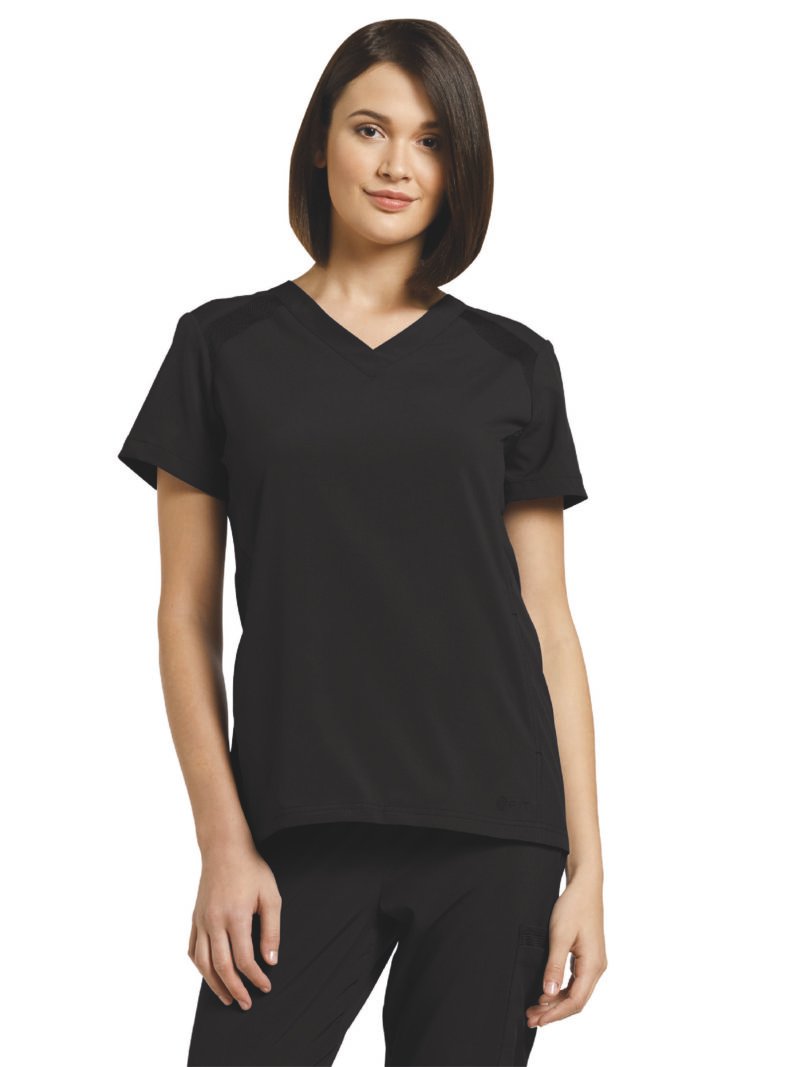 TOP FIT 746 CUELLO V NEGRO WHITE CROSS