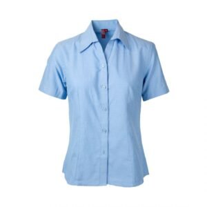 BLUSA OXFORD AZUL CIELO M/C