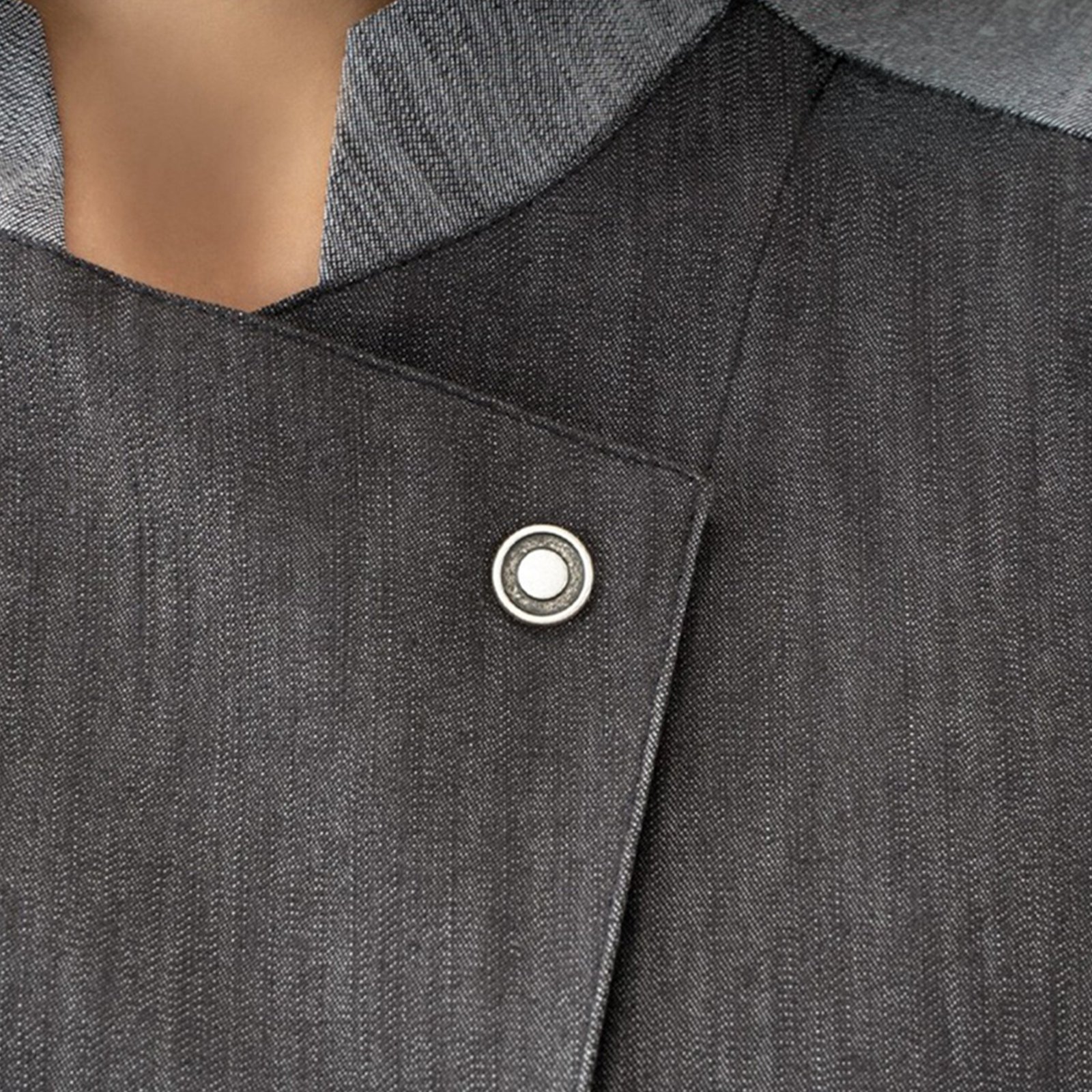 CHAQUETA KASSANDRA MEZCLILLA NEGRA M/C MUJER GIBLOR'S - Imagen 3