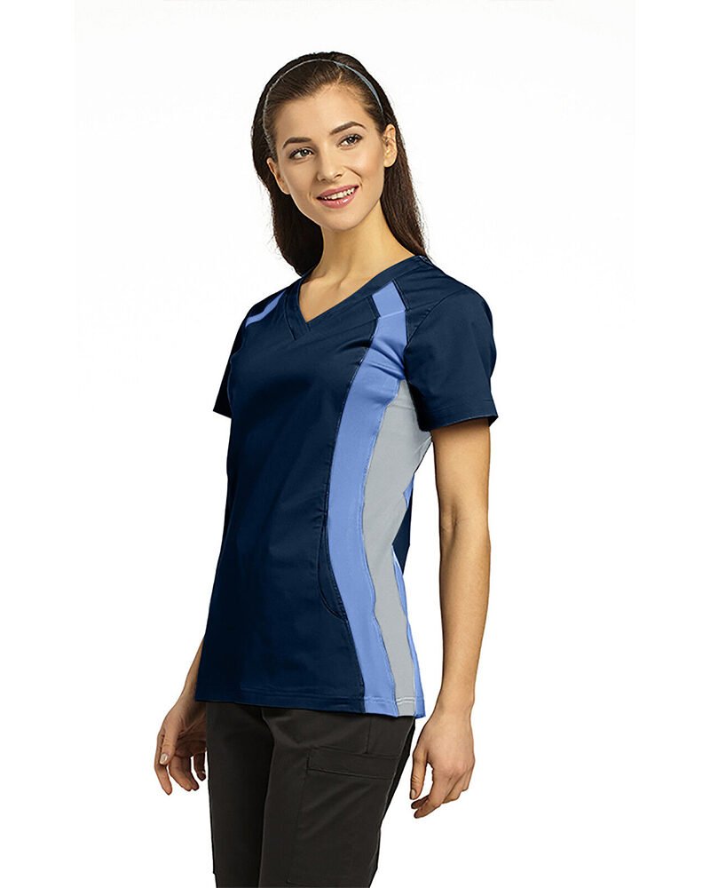 TOP ALLURE 715 DEPORTIVO NAVY GRIS Y CELESTE WHITE CROSS