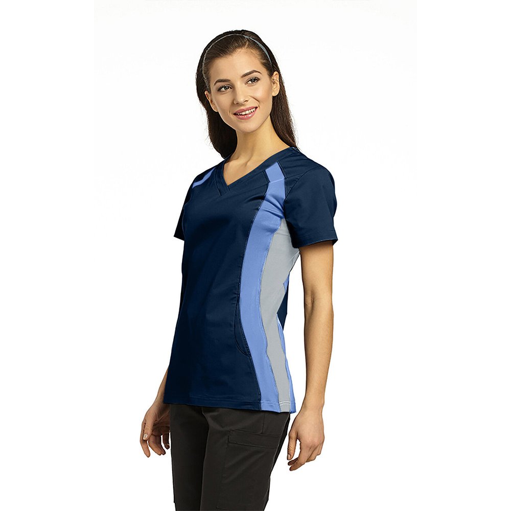 TOP ALLURE 715 DEPORTIVO NAVY GRIS Y CELESTE WHITE CROSS