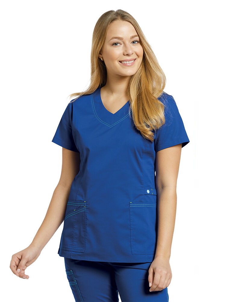 TOP ALLURE 741 CONTRASTE AZUL ROYAL WHITE CROSS