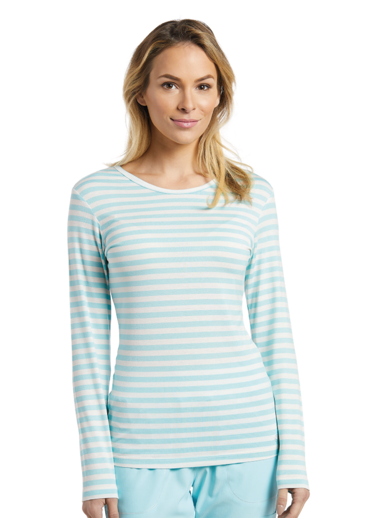 POLERA OASIS 208 M/L LISTADA AZUL MIST WHITE CROSS