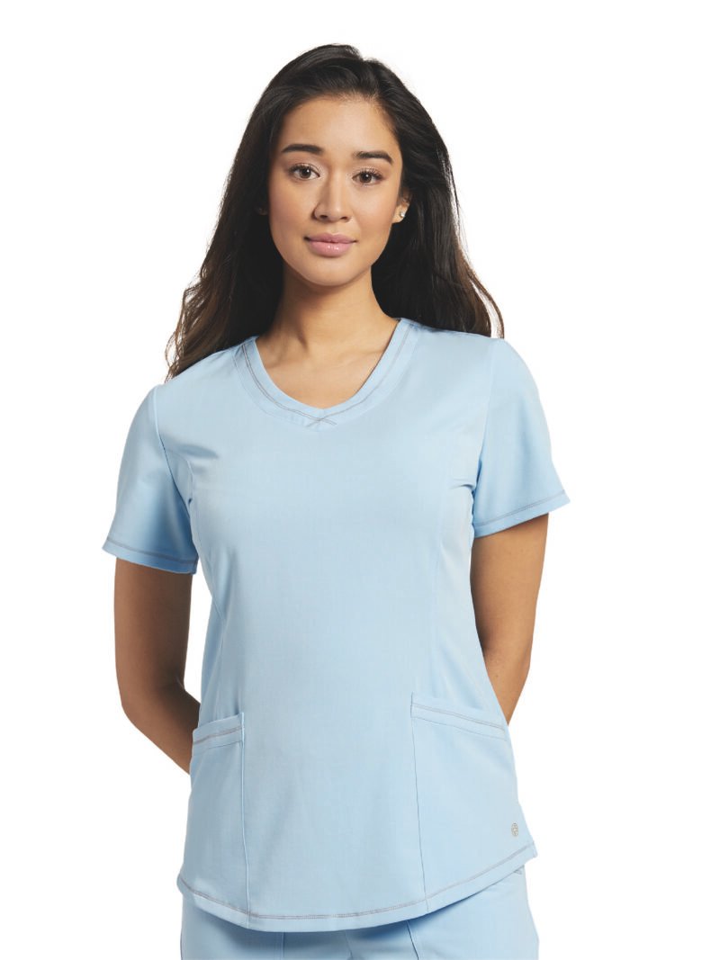 TOP MARVELLA 782 CUELLO V AZUL CLARO WHITE CROSS