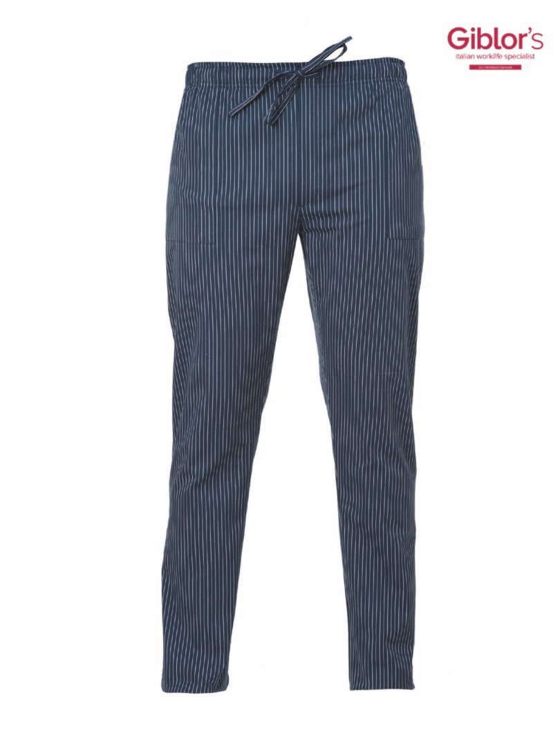 PANTALON ENRICO COCINA LISTADO AZUL GIBLOR'S