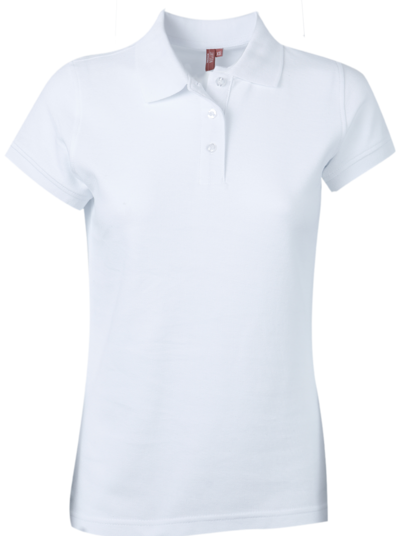 POLERA PIQUÉ MUJER BLANCA M/C