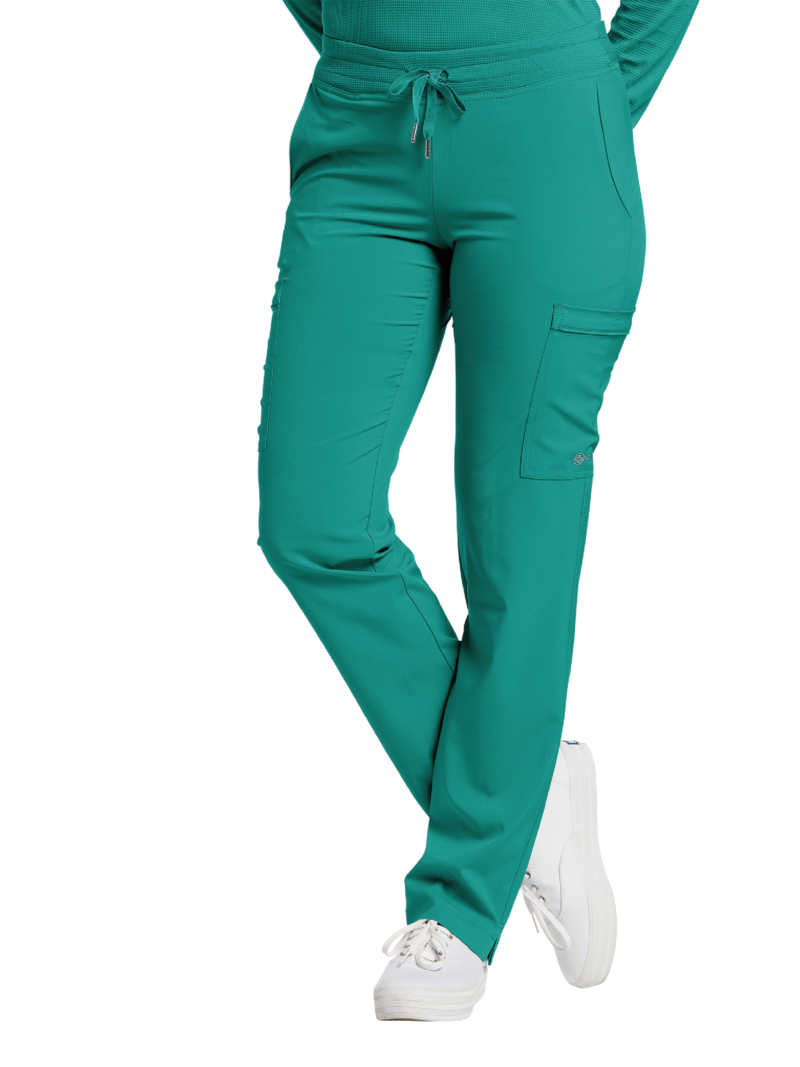 PANTALON FIT 373 TEAL WHITE CROSS
