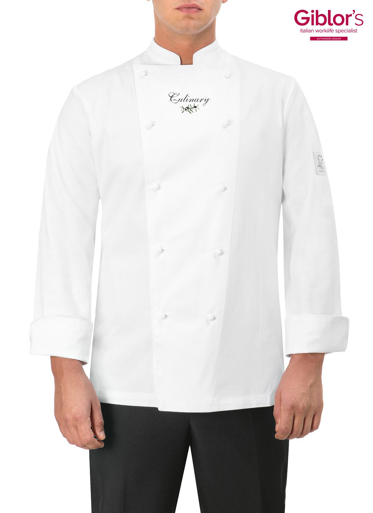 CHAQUETA MARIO BLANCA CULINARY GIBLOR'S
