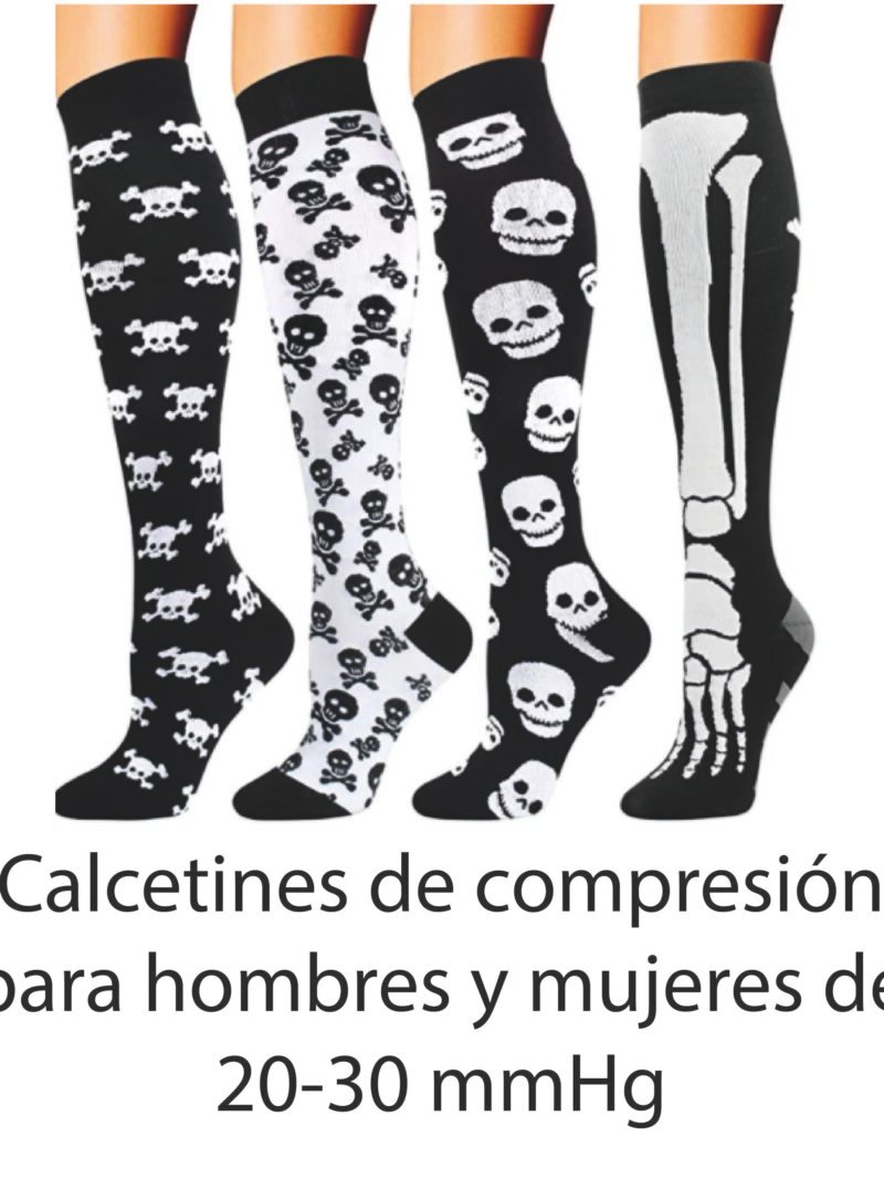 CALCETIN COMPRESION UNISEX 20-30 MMHG S/M SKULL