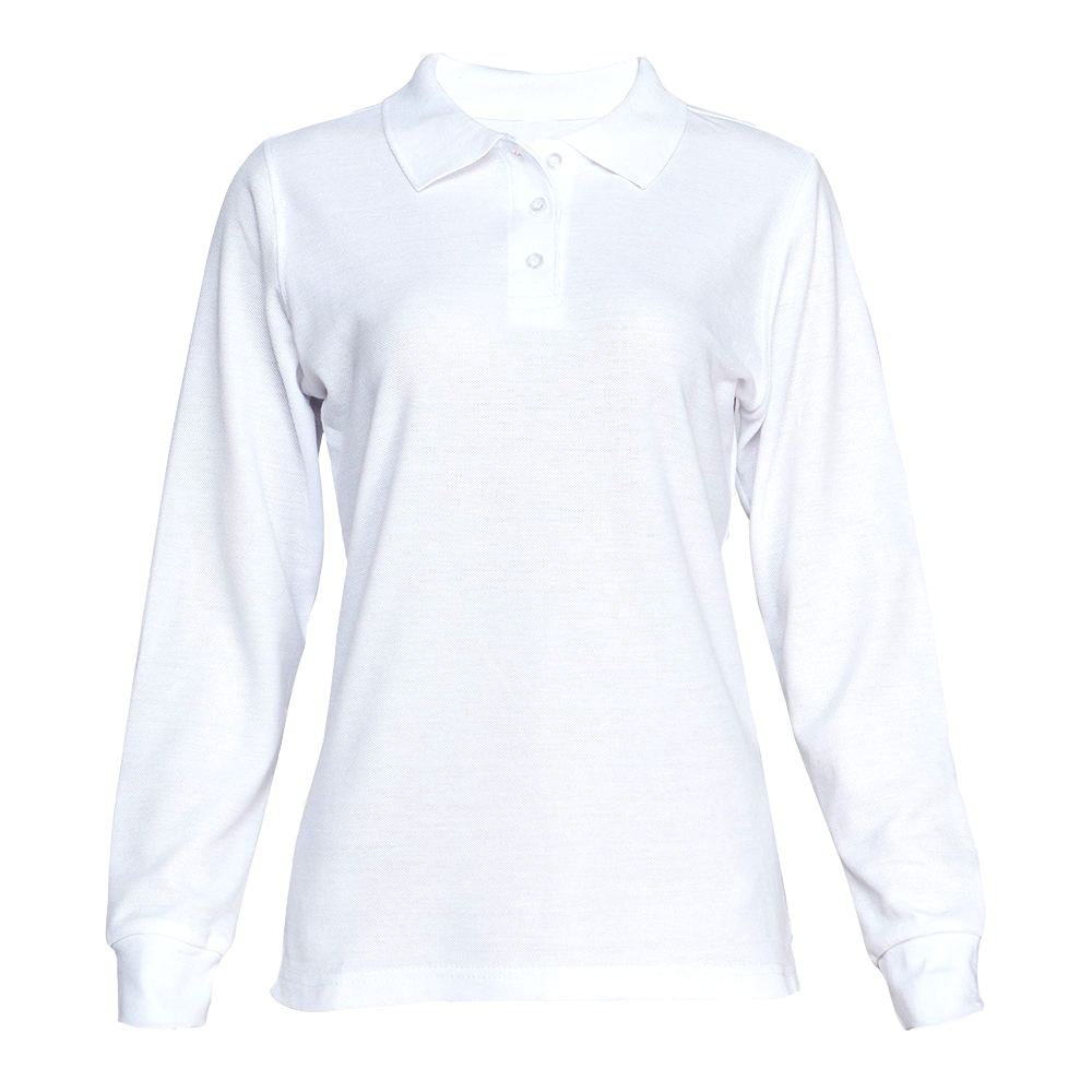 POLERA PIQUÉ ML MUJER BLANCA
