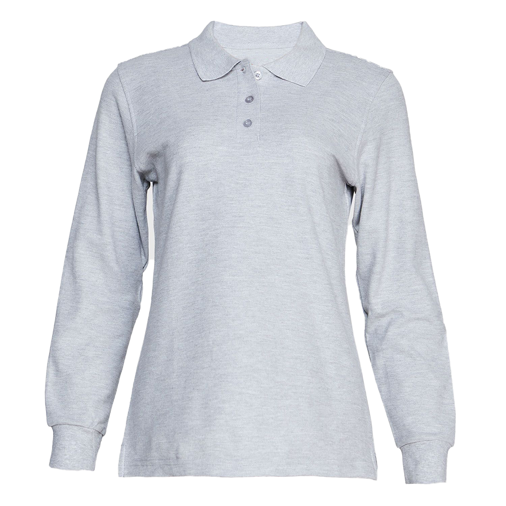 POLERA PIQUÉ ML MUJER GRIS