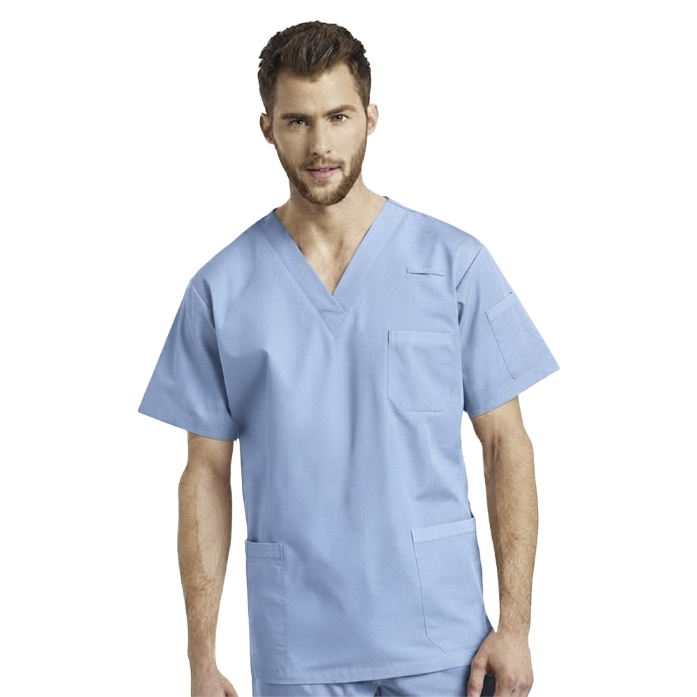 TOP 2262 HOMBRE POPLIN AZUL CLARO WHITE CROSS
