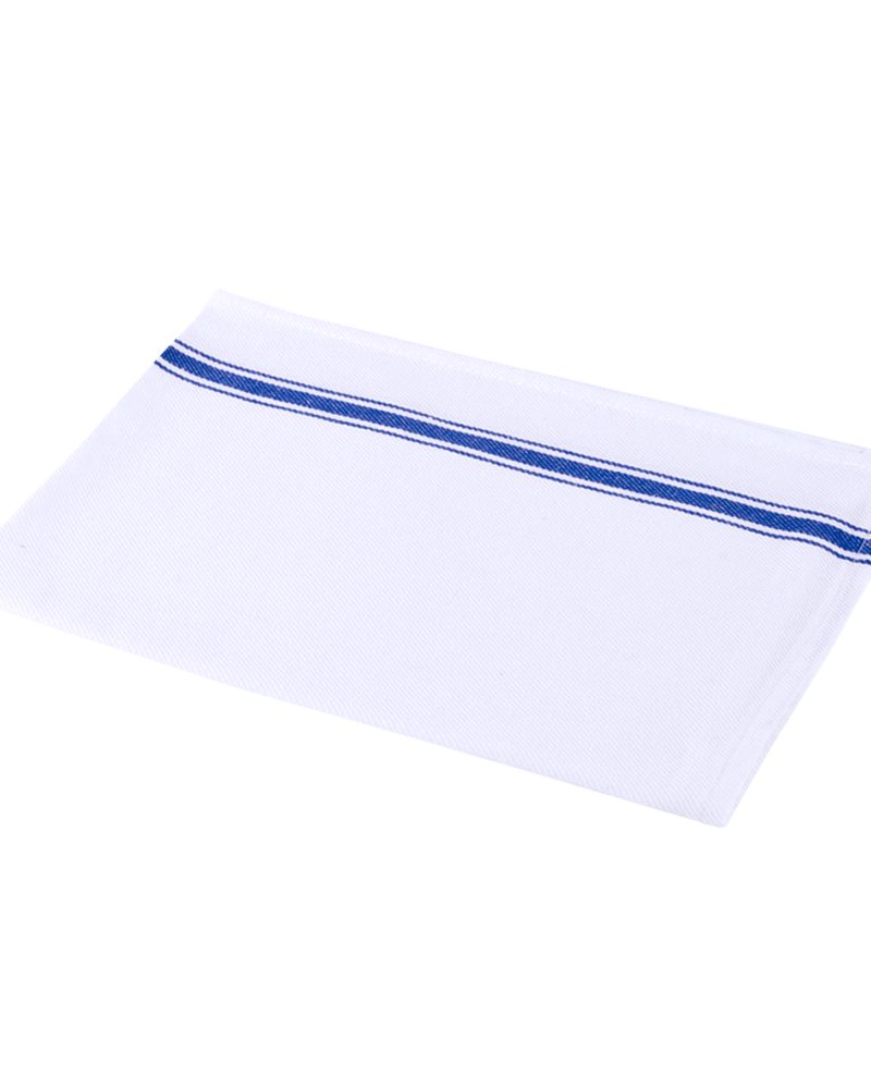 PAÑO COCINA BLANCO LINEAS AZULES