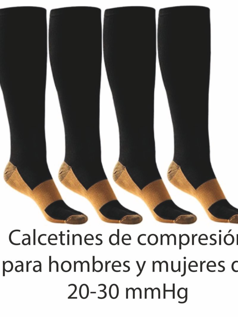 CALCETIN COMPRESION UNISEX 20-30 MMHG L/XL NEGRO