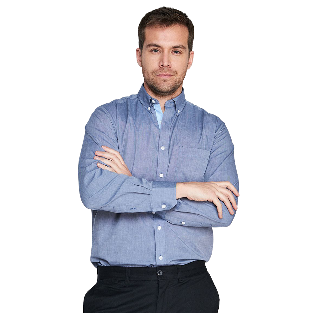 CAMISA FIL A FIL AZUL M/L - Imagen 2