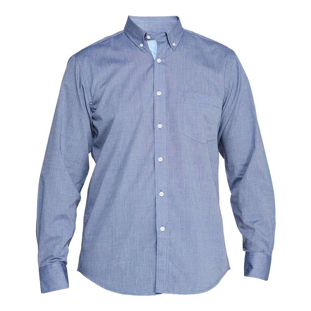 CAMISA FIL A FIL AZUL M/L