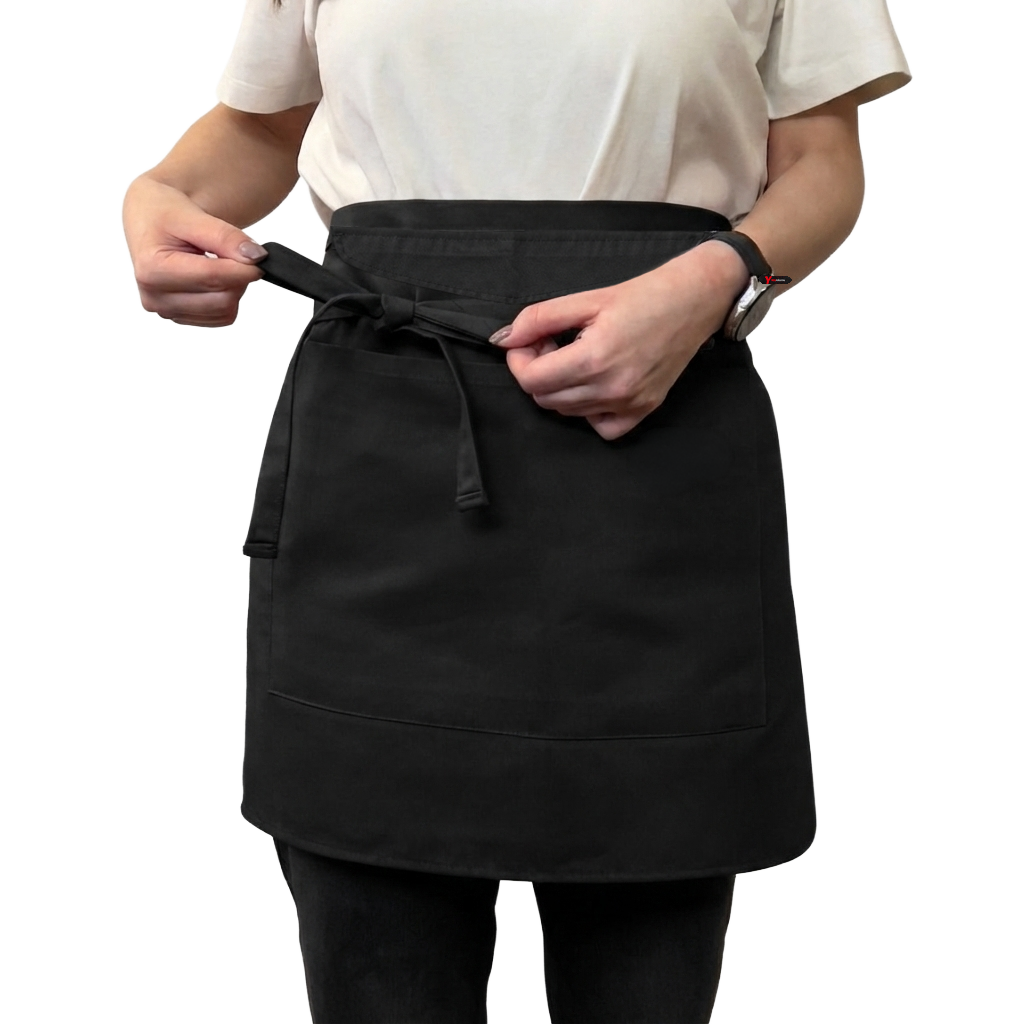 MANDIL GABARDINA BAR TENDER C/ TAPA NUDO